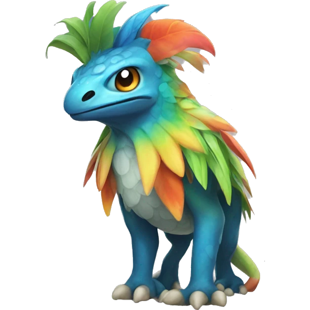 Colorful tropical Pokémon fantasy animal creature  emoji