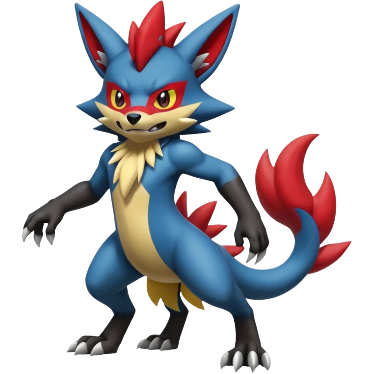 Lucario-Zoroark-Zeraora-Fakémon-hybrid-creature (full body)  emoji