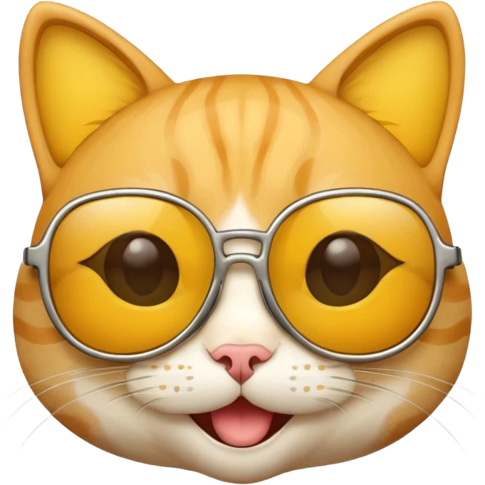 CAT with Smileys and sun glases emoji