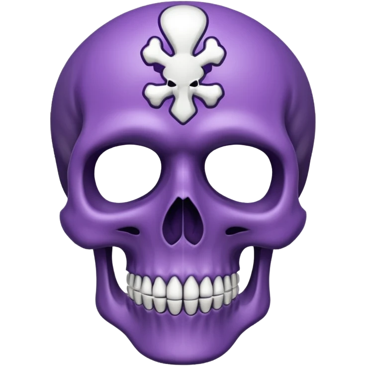 Purple and White Skull emoji