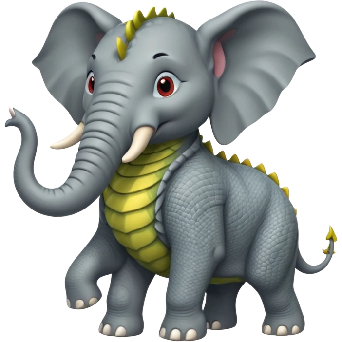 Elephant with dragon body emoji