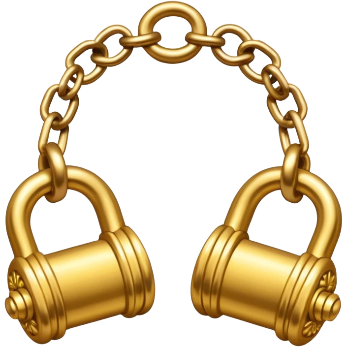 Golden shackles emoji