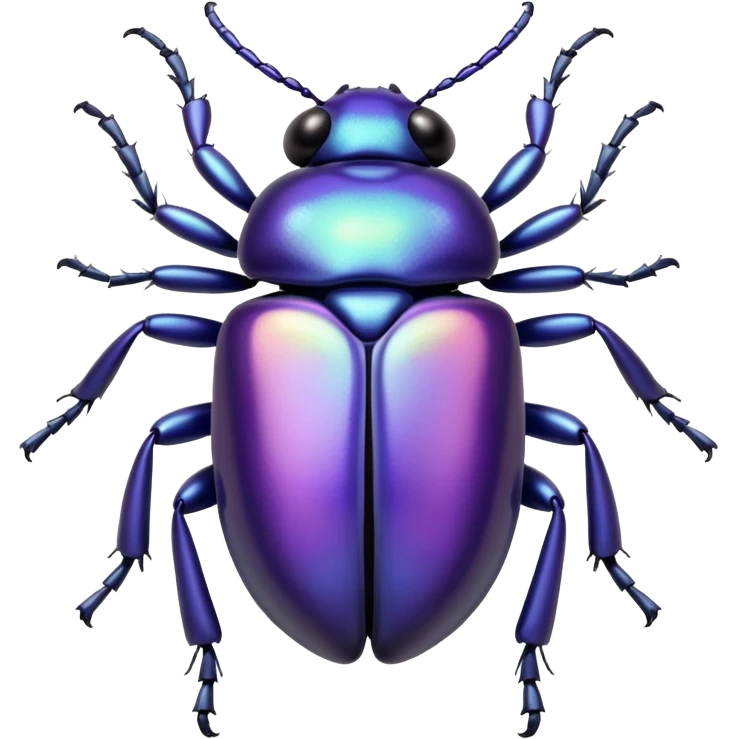 Cute purple beetle bug emoji