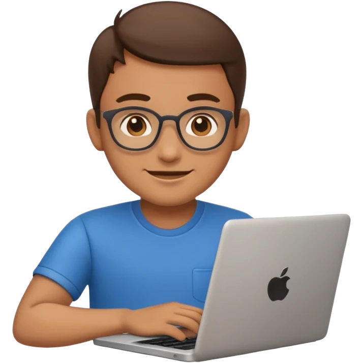 programmer emoji with laptop, thinking emoji