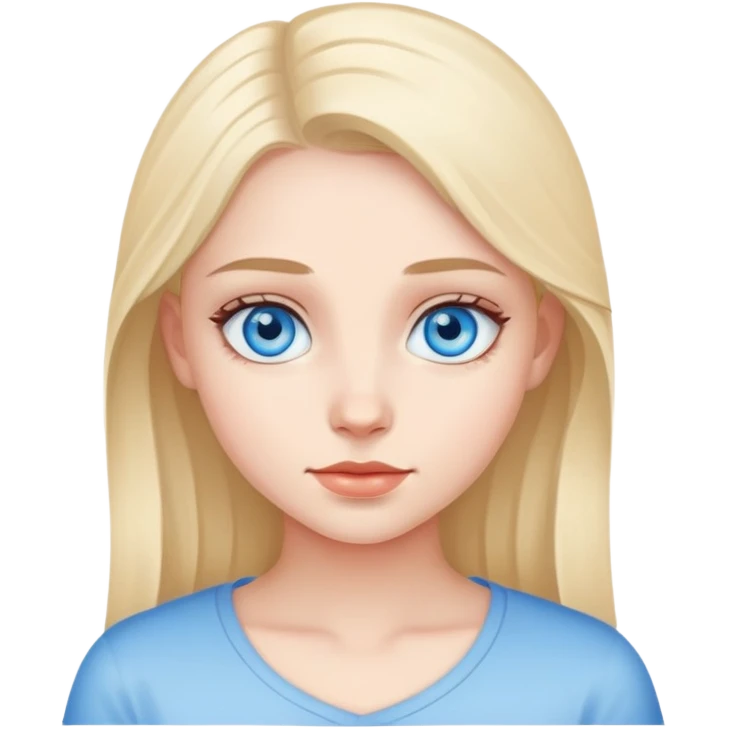 Girl with blue eyes  emoji