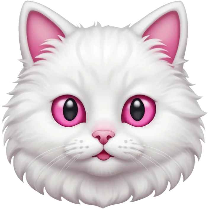 White cat funny  emoji