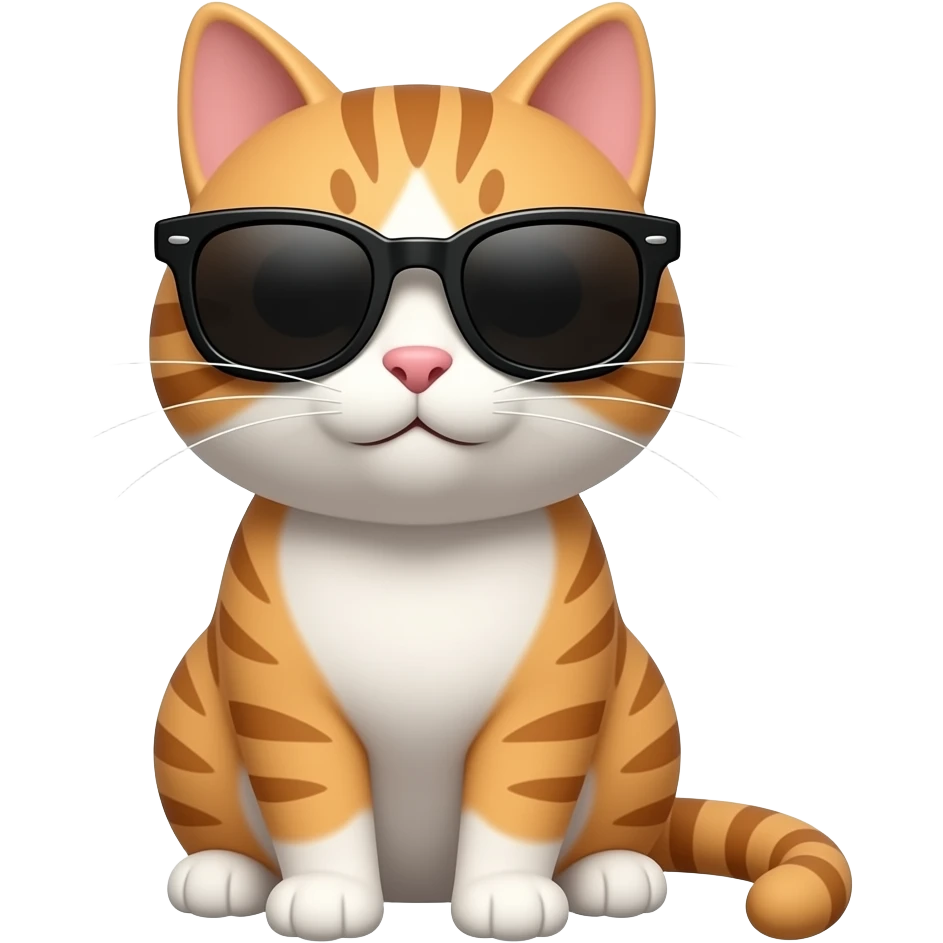 Cat wearing sunglasses emoji