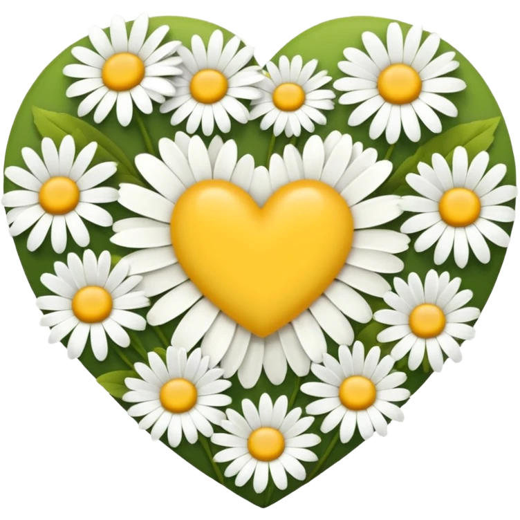 a heart made of daisies emoji