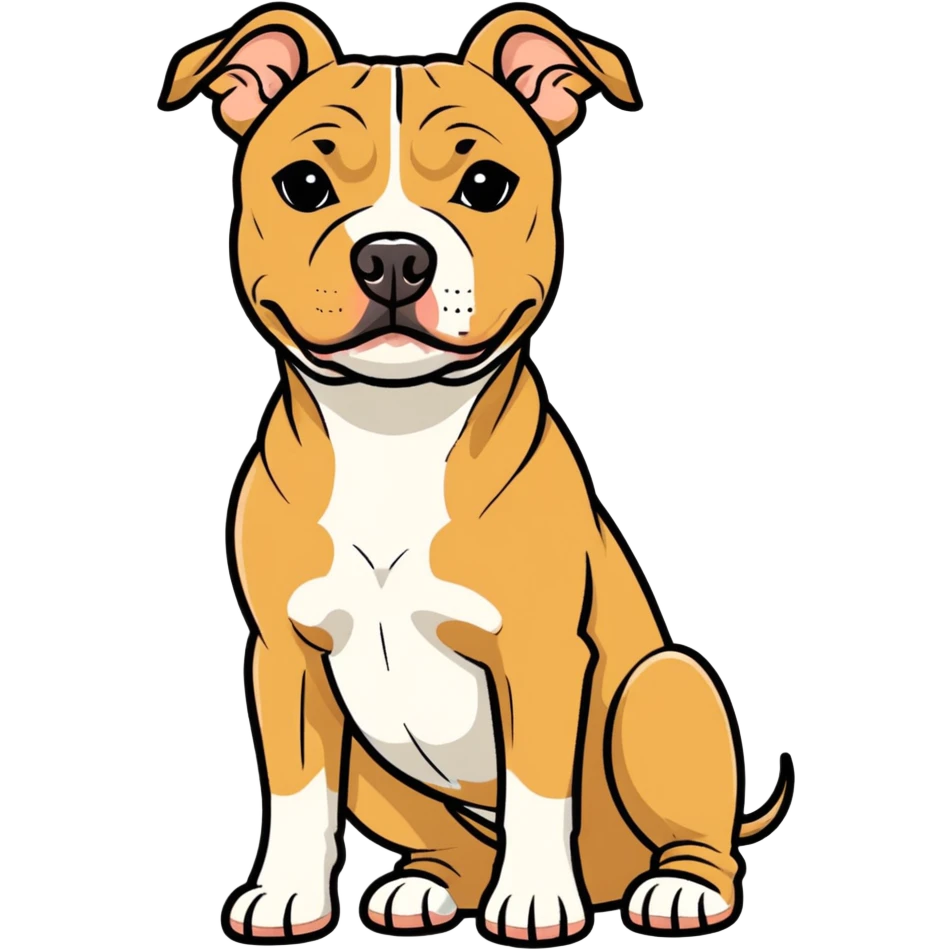 light tan brindle pitbull ￼ emoji