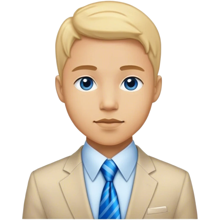 formal attire with blue necktie emoji
