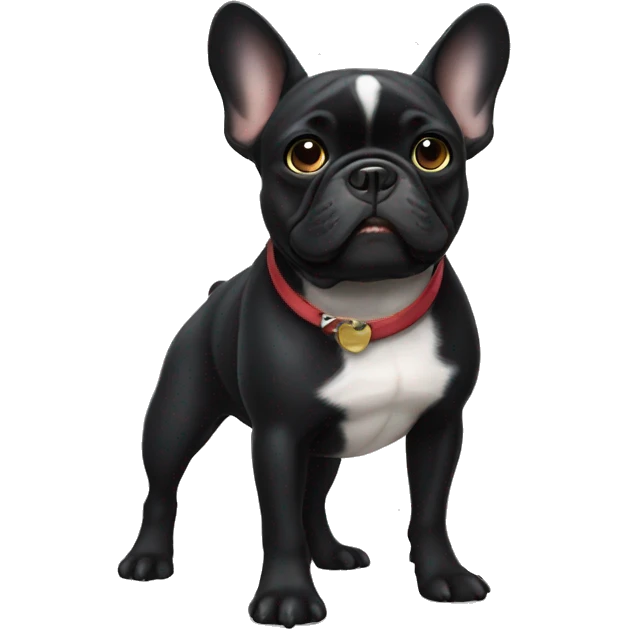 Black French bulldog emoji