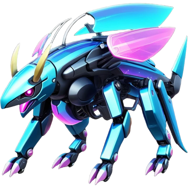  Epic legendary rare glowing mechanical Shiny sparkly transparent bioluminescent luminescent vibrant bright pastel dark exotic iridescent colorful gradients futuristic modern metallic glossy glittery fantasy-cyber-Fakémon-Vernid-Palkia-mecha-creature emoji