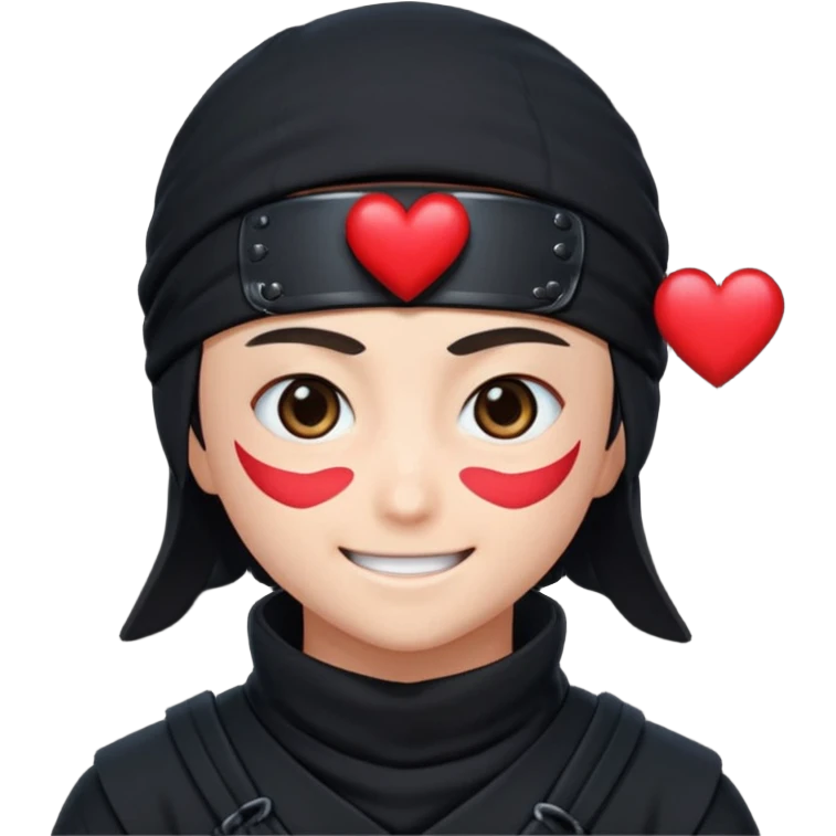 Ninja con ojos de corazón 😘 emoji