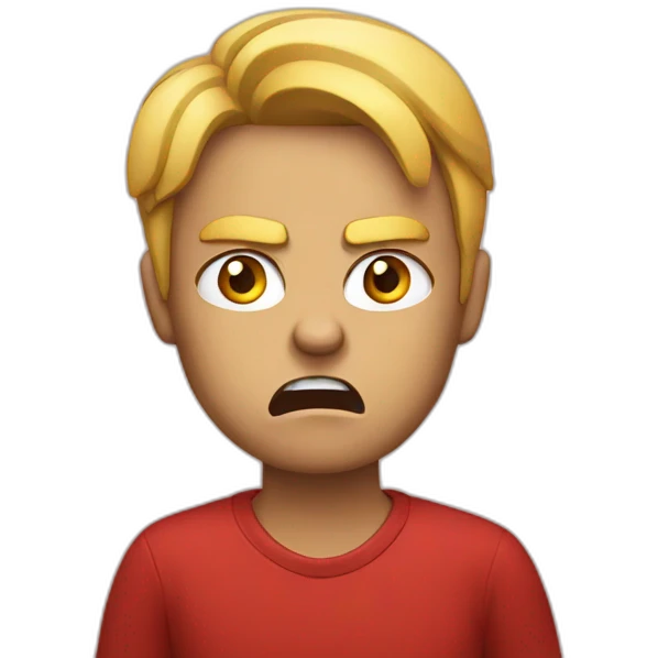 someone very angry red emoji
