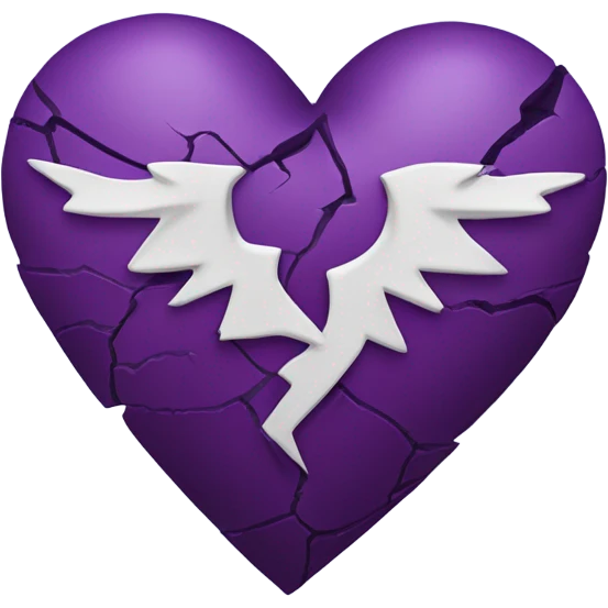 purple heart broken emoji
