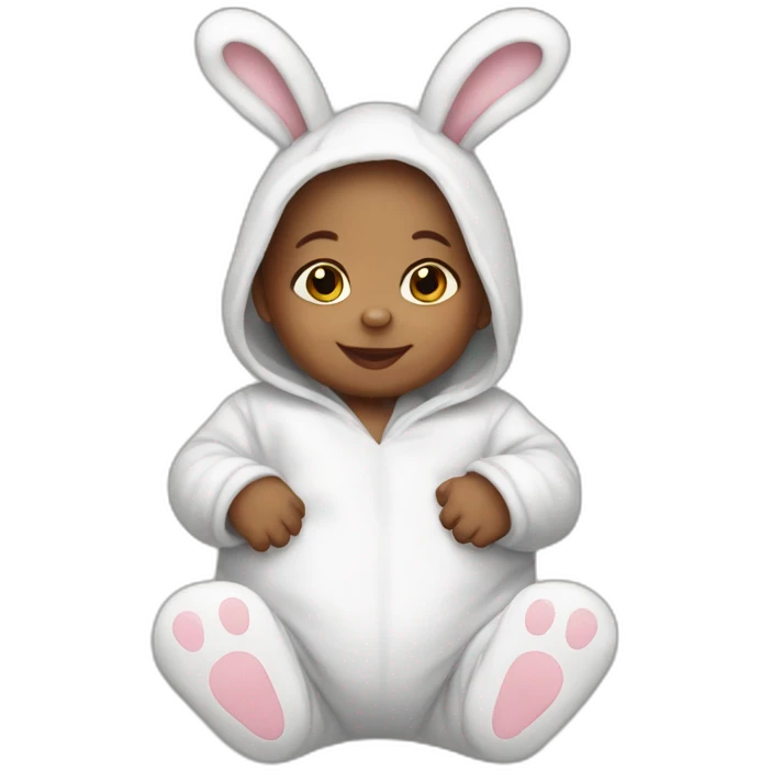 newborn in bunny costume emoji