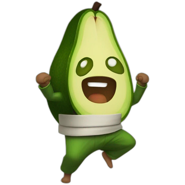 avocado practicing kungfu emoji