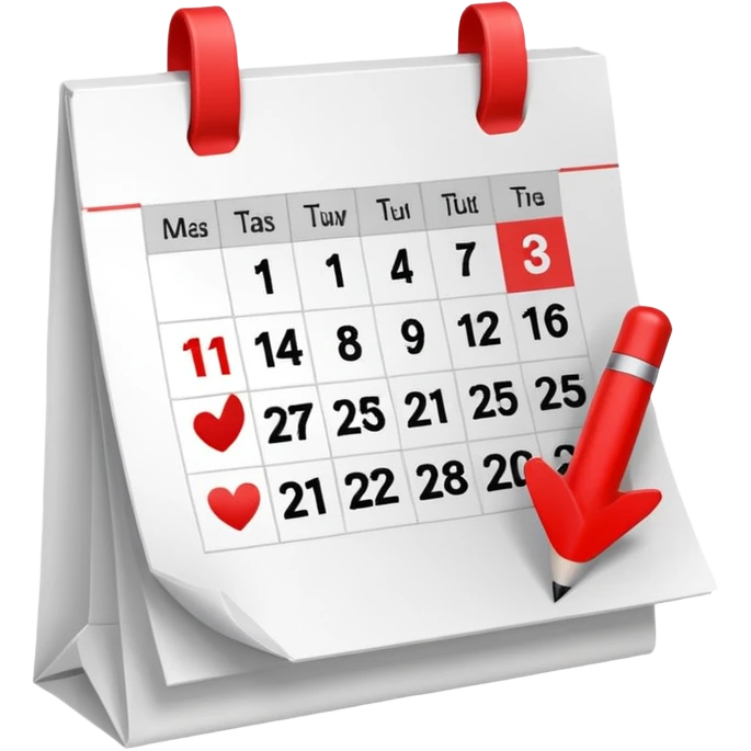 calendar with a check mark emoji