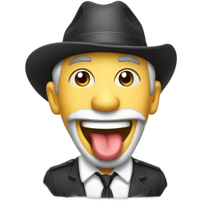 Country person with tongue sticking out emoji