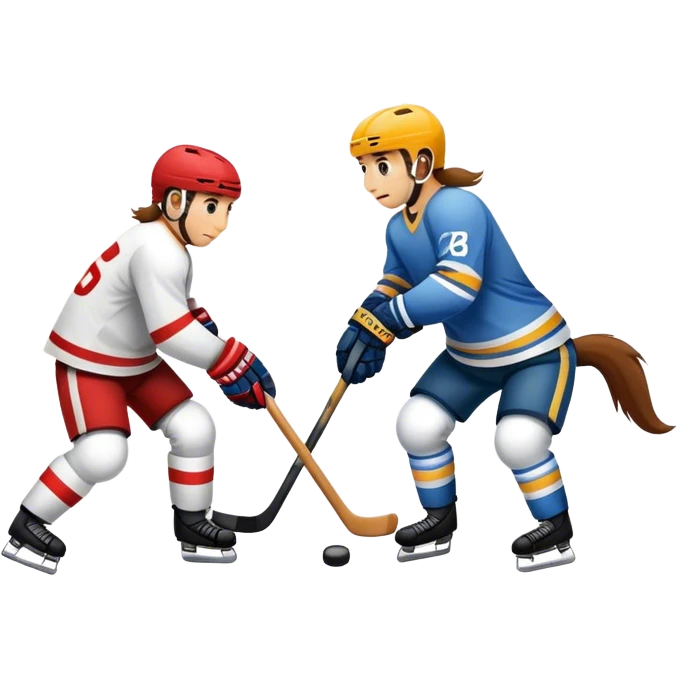 Horses playing hockey emoji