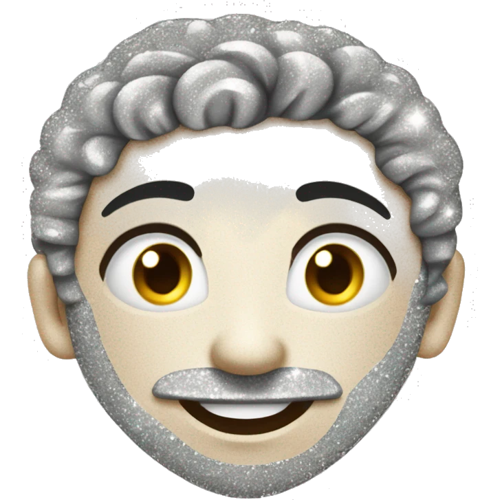 silbernes herz mit glitzer  emoji
