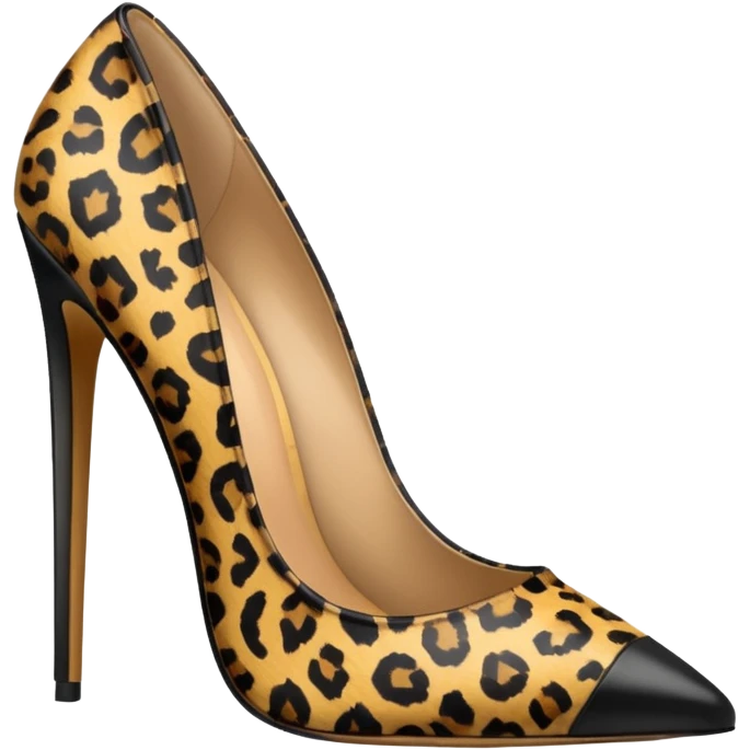 Animal print stiletto heels emoji