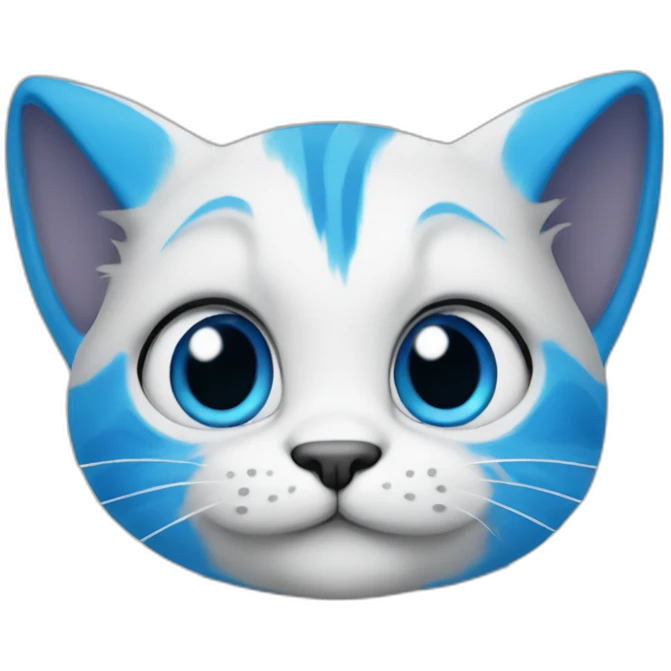 Blue smurf cat emoji