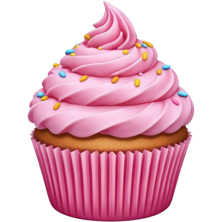 cupcake with pink icing emoji