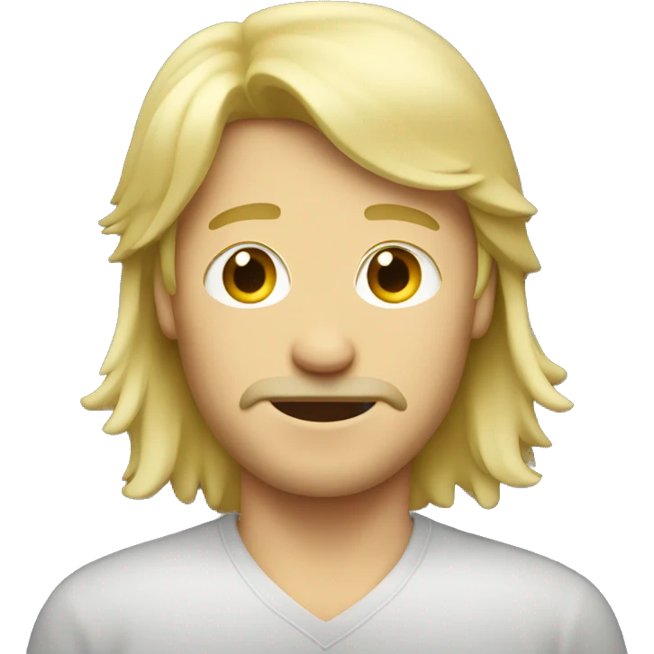 blonde guy with mullet  emoji