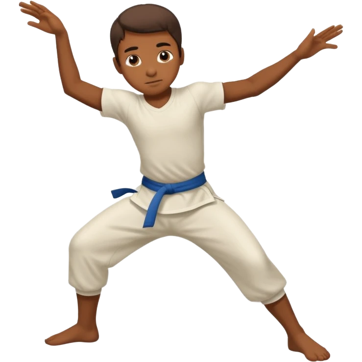 Faça um menino jogando capoeira  emoji