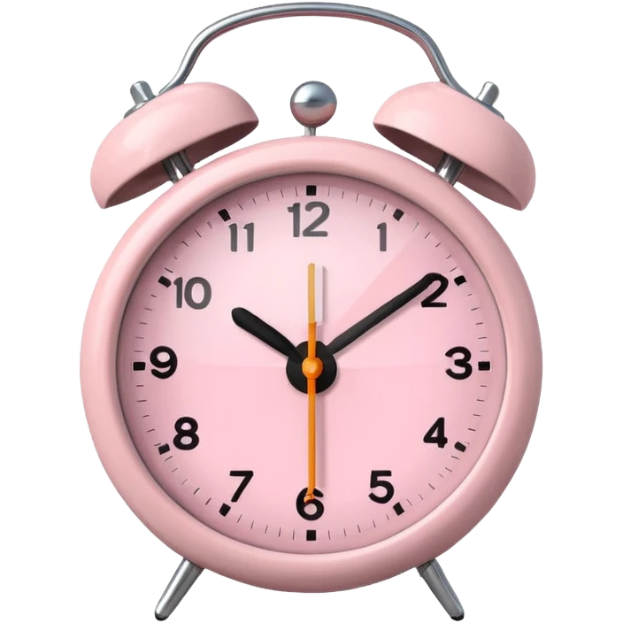 pale pink alarm clock emoji