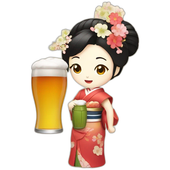 maiko has beer emoji