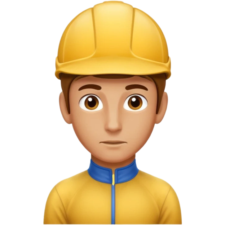  jockey with a long bump on his head emoji