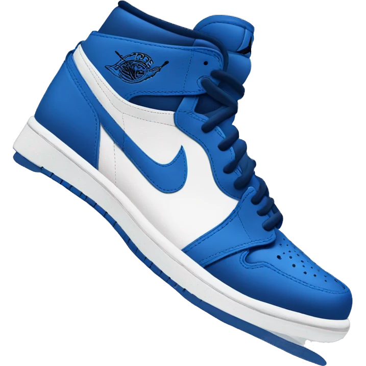 Blue Air Jordan 1 emoji