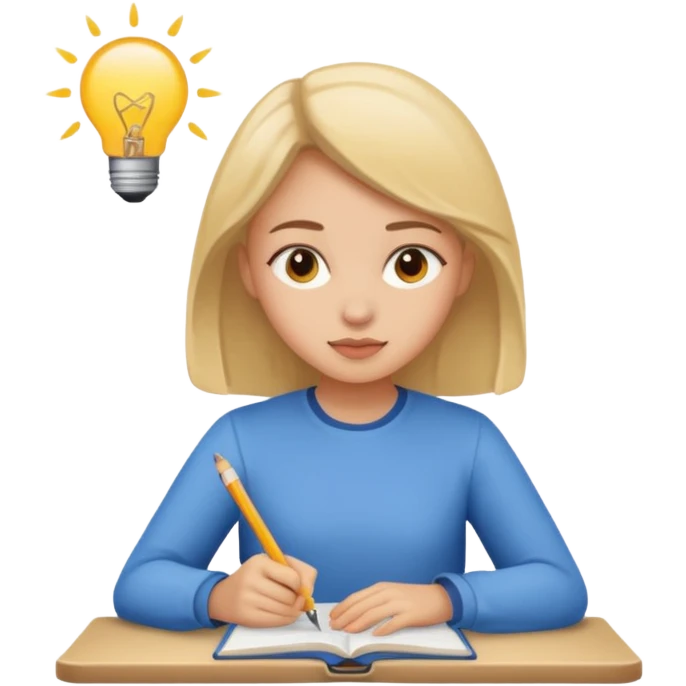 Ragazza che studia  emoji