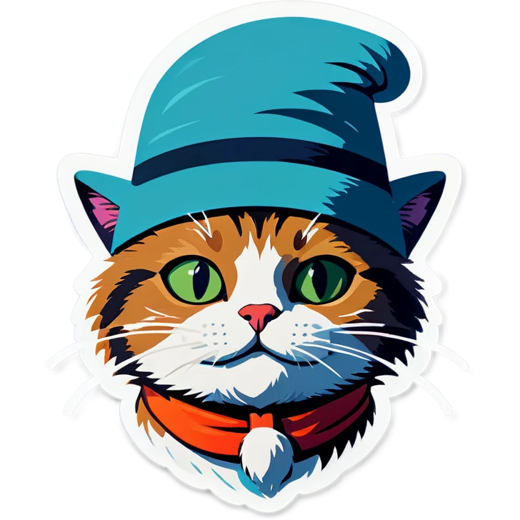 Cat with hat  emoji