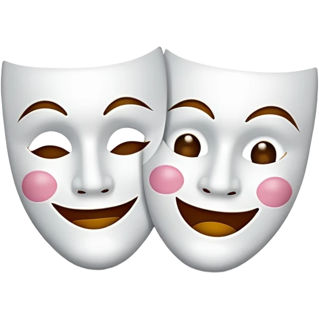 drama mask with happy and sad faces emoji