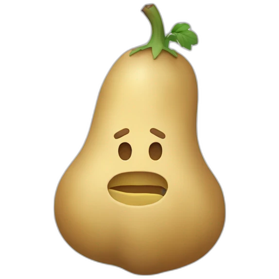 une patate avec des bras en allumettes emoji