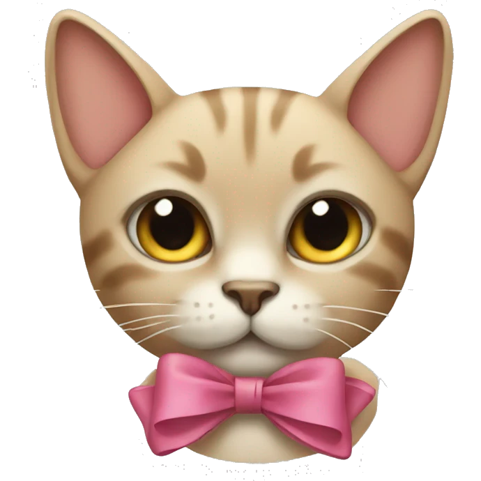 Cat with bow emoji