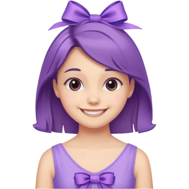 only purple pastel dress with cute ribbon emoji