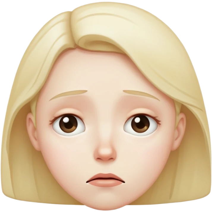 Tired sad face looking up emoji