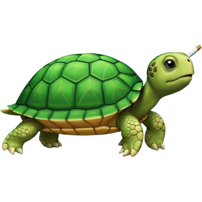 Turtle smoking pot emoji