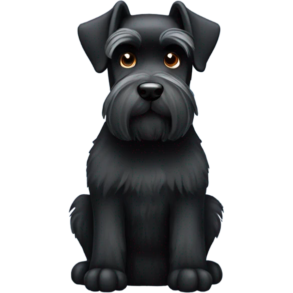 Black schnauzer  emoji