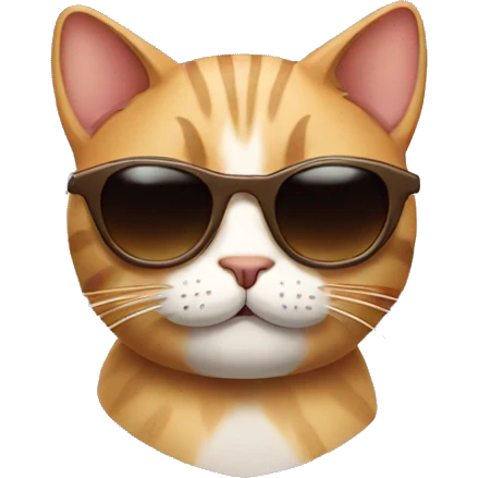 Cat with sunglasses emoji