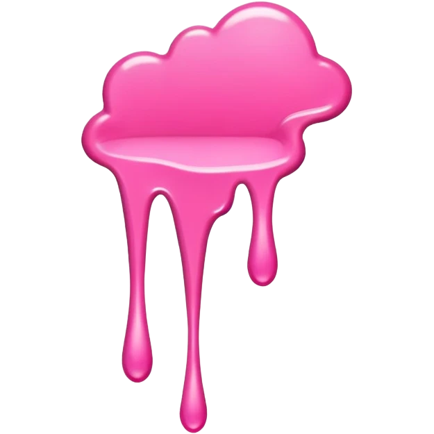  flying art brush dripping pink slop  emoji