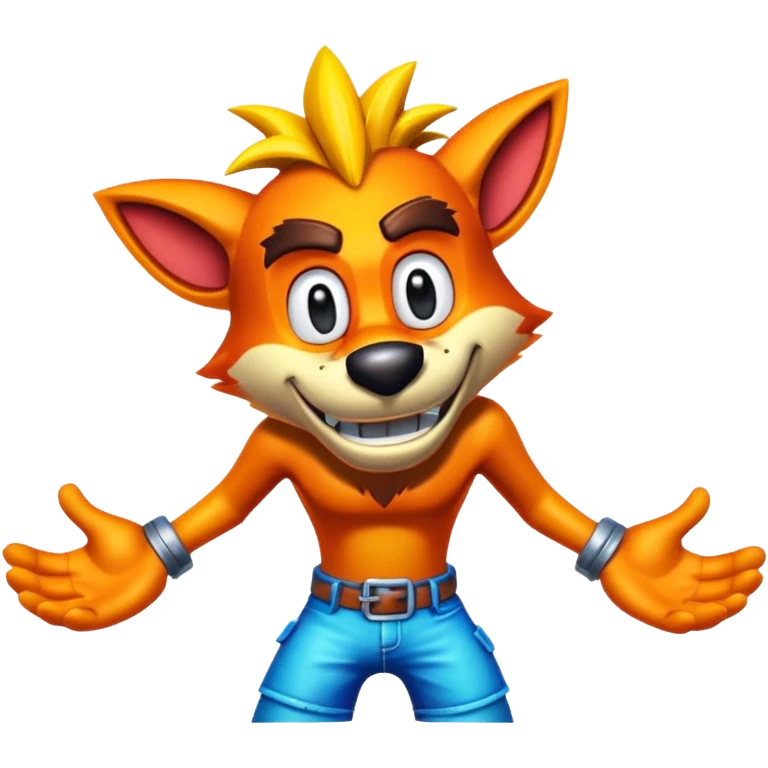 Crash bandicoot warped logo emoji