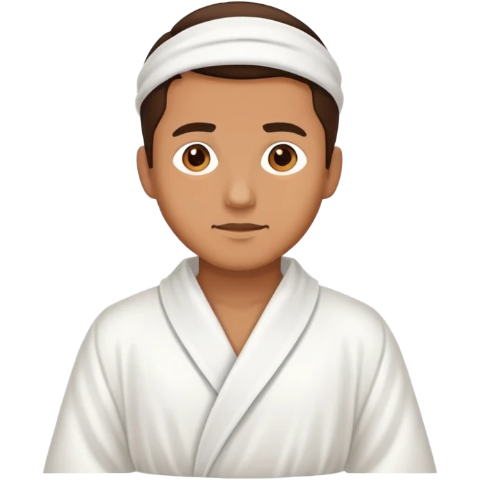 Guy wearing white robe emoji