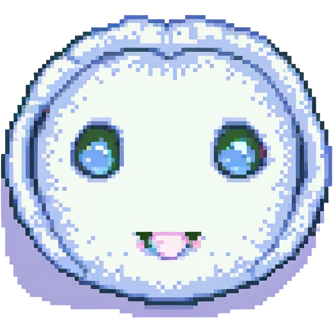 woozy face with white powder on nose, alluding to cocaine, pixel art style emoji