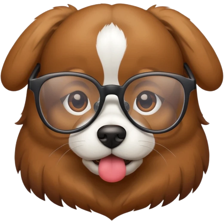 dog with glasses  emoji