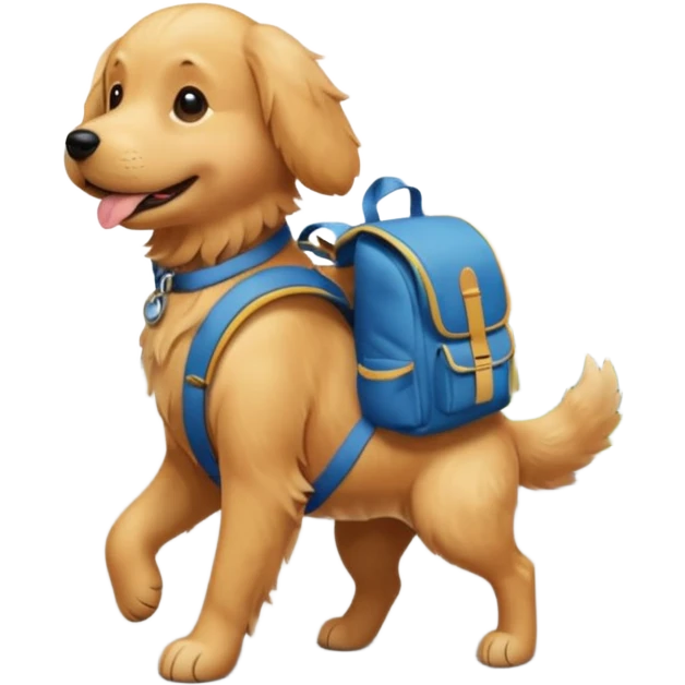 Dog going to school emoji